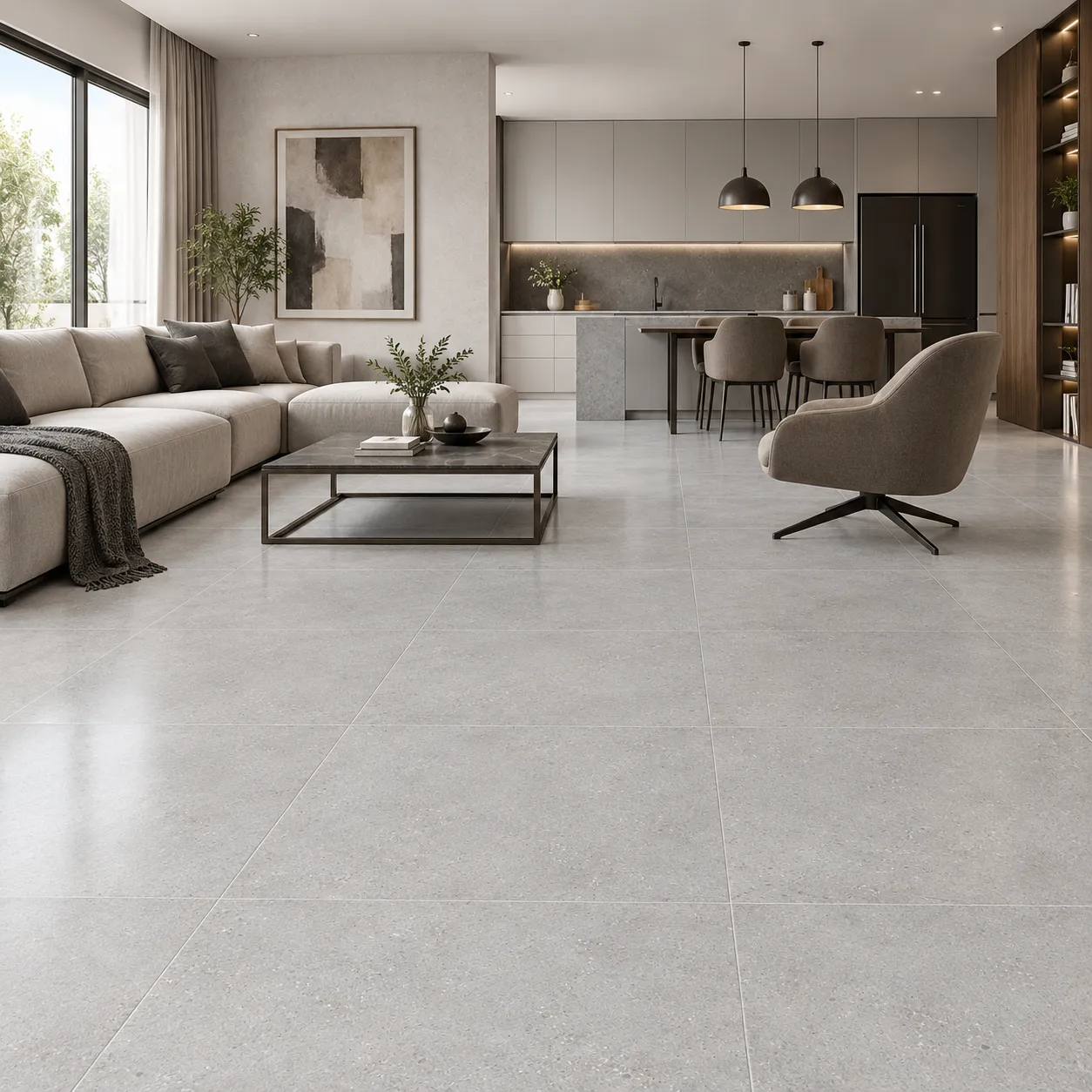 سرامیک سمنت مات 60*60 رکتیفای درجه ۲